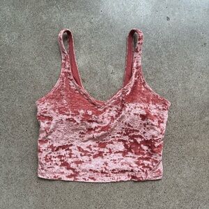 *RARE* Lululemon Pink Crushed Velvet Crop Top